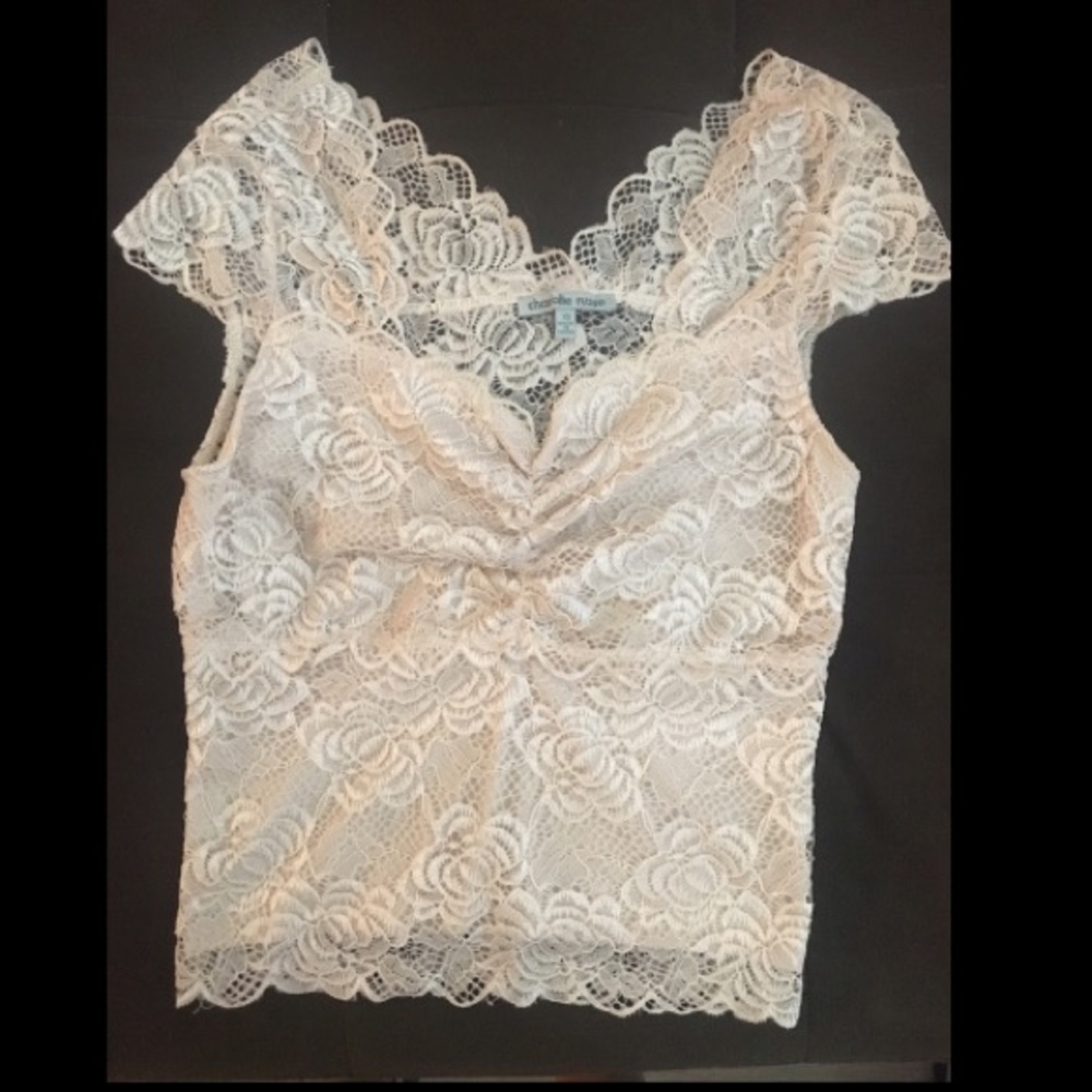 Charlotte Russe lacy crop top